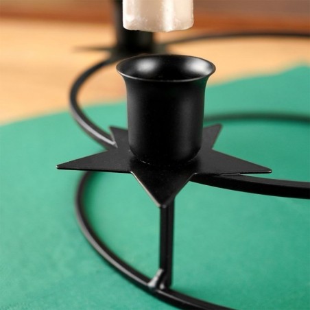 Must metallist küünlajalg 4 küünlale 25x8,5 cm | FreshDesign.ee