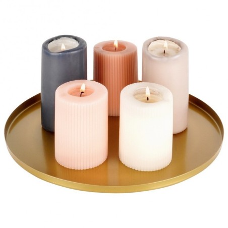 Dekoratiivne küünalde alus, metall, kuld, 30 cm | FreshDesign.ee