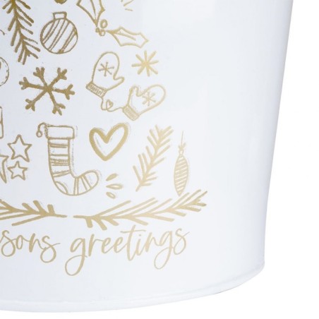 Metallist lillepoti kate, valge, 16,5x15,5 cm | FreshDesign.ee