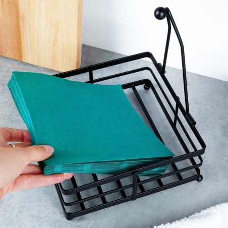 Salvrätikuhoidja metallist must MISTY 18x18 cm | FreshDesign.ee