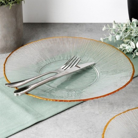 Õhtusöögitaldrik madal klaaskuldne 28 cm | FreshDesign.ee