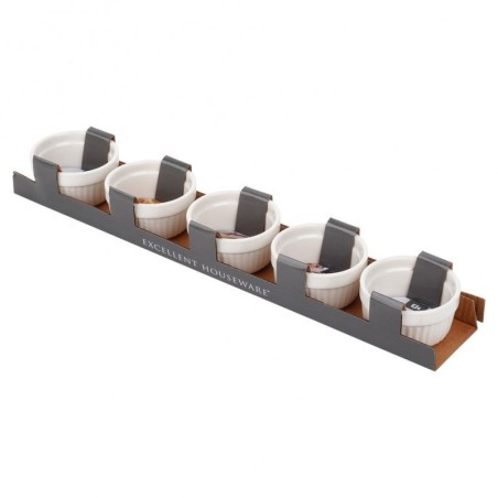 Valged portselanist küpsetusnõud 7 cm, 5 tk. | FreshDesign.ee