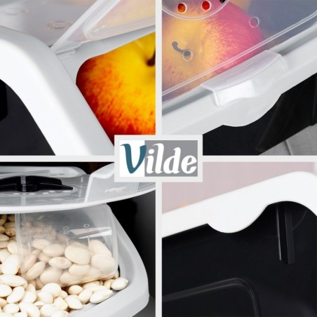 Köögivilja- ja puuviljanõu kaanega must 12 l | FreshDesign.ee