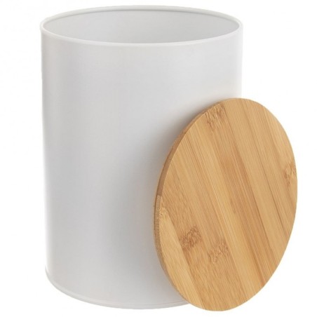 Toidunõu metallvalge bambusest kaanega WHI... | FreshDesign.ee