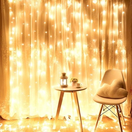 Valguskardin puldiga 300 LED 3 m