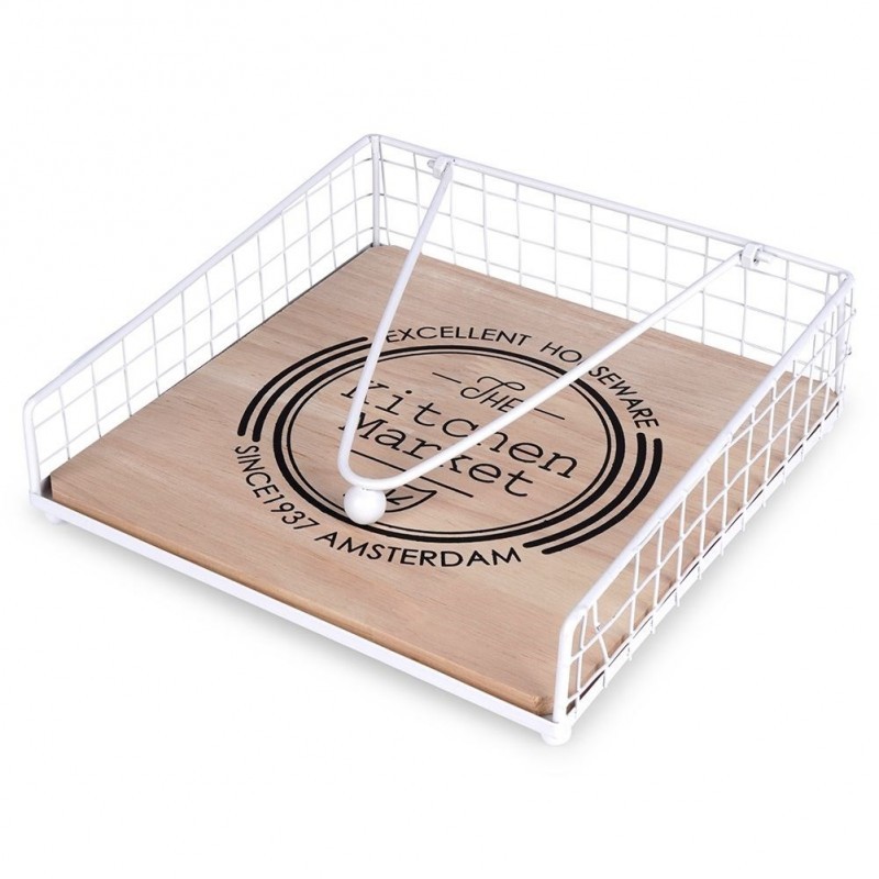 Valge metallist salvrätikuhoidja pressiga ... | FreshDesign.ee