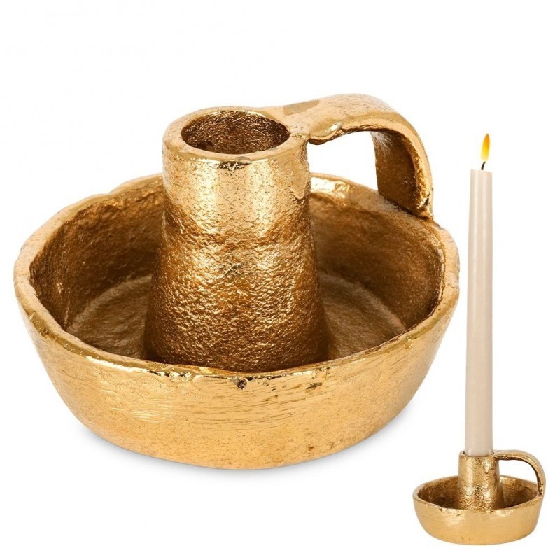 Alumiiniumist küünlajalg kuldne 10x6 cm | FreshDesign.ee