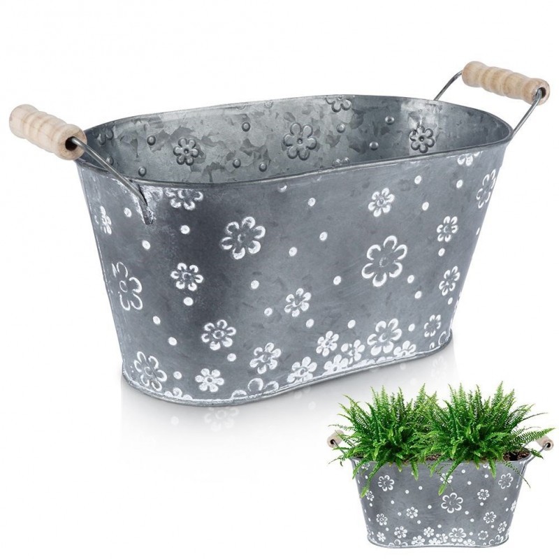 Metallist lillepoti kate, lilled, 29,5 cm | FreshDesign.ee
