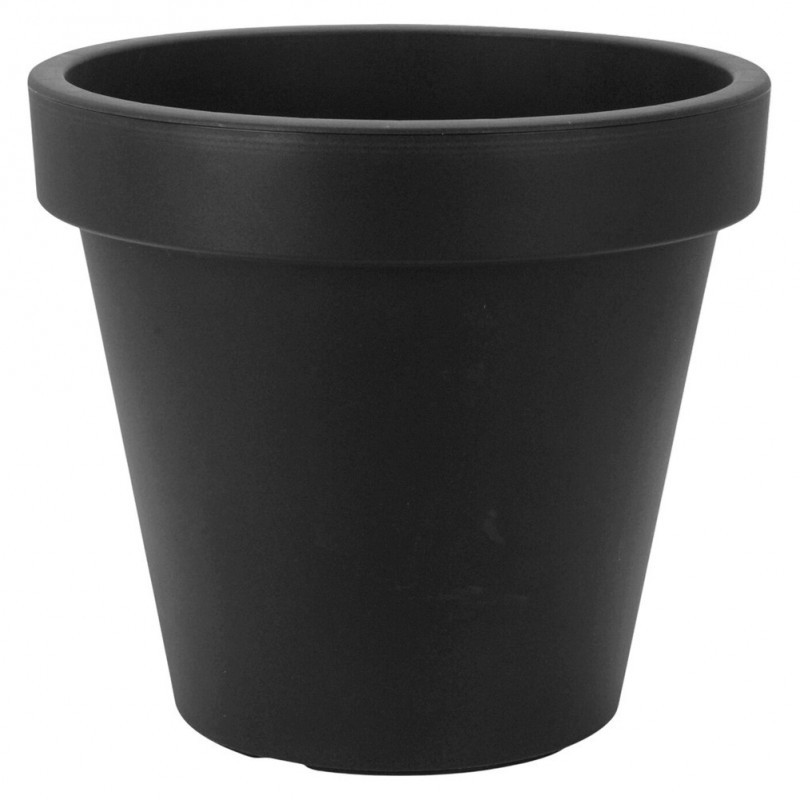 Plastikust aiapott, must, ümmargune, 29 cm | FreshDesign.ee
