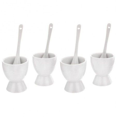 Valgest portselanist munaalused lusikatega... | FreshDesign.ee