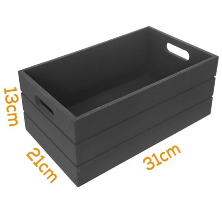 Puidust hoiukast 31x21x13 cm, must | FreshDesign.ee