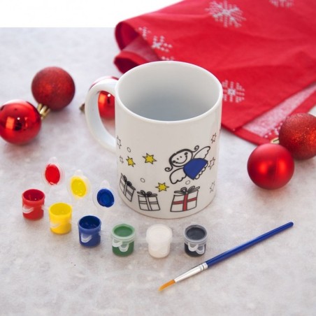 Värvidega maalitops portselanist jõulupuu 350 ml