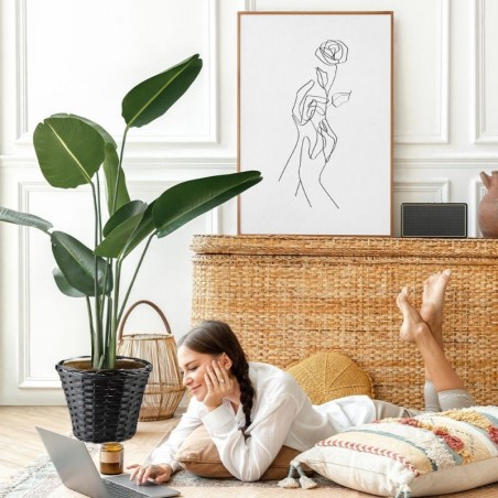 Punutud lillepoti kate must 30x25 cm | FreshDesign.ee