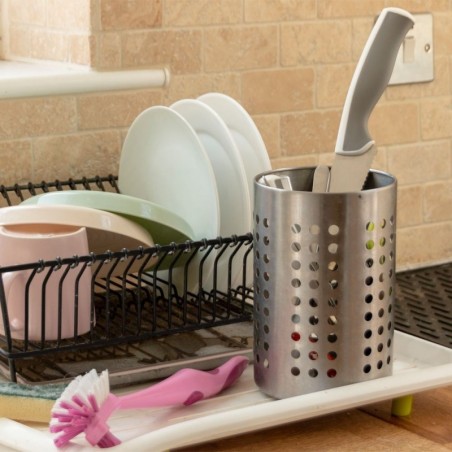 Hõbedane köögitarvete tops