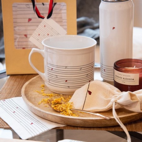 Keraamiline kruus kotiga, valge, SÜDA, 700 ml