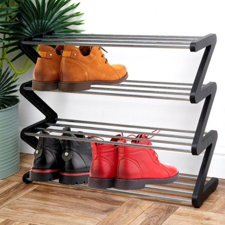 Kingariiul metallist must 4-tasandiline 61,5x19x50 cm