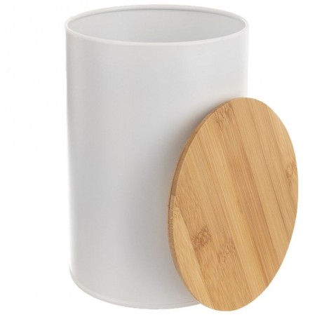 Toidunõu metallvalge bambusest kaanega WHI... | FreshDesign.ee