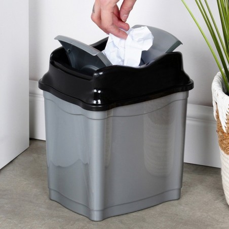 Plastikust prügikast hall 5 l | FreshDesign.ee