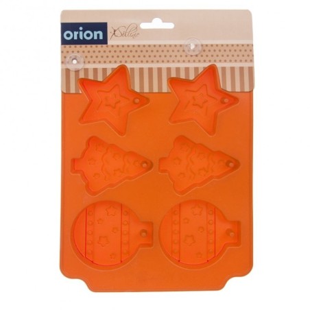 Silikoonist küpsisevorm, oranž, jõulud | FreshDesign.ee
