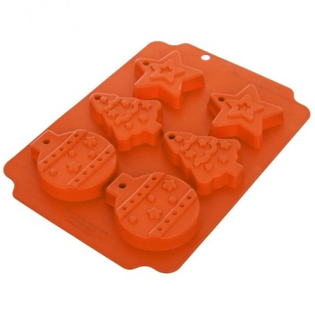 Silikoonist küpsisevorm, oranž, jõulud | FreshDesign.ee