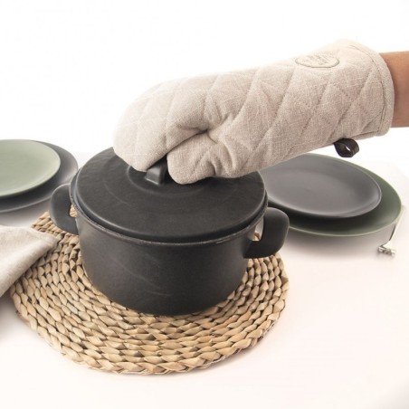 Puuvillane ahjukinnas beež 32 cm