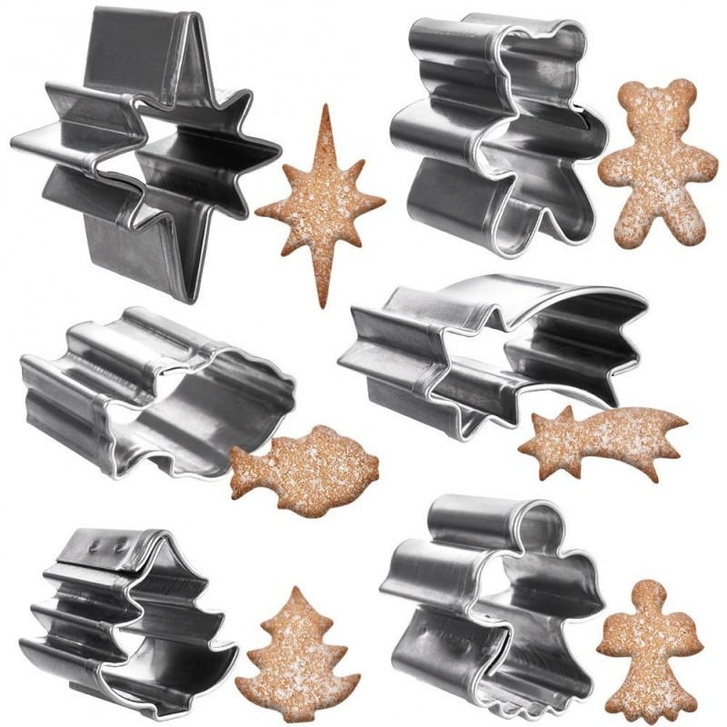Terasest küpsisevormid Jõulud 2 cm 6 tk. | FreshDesign.ee