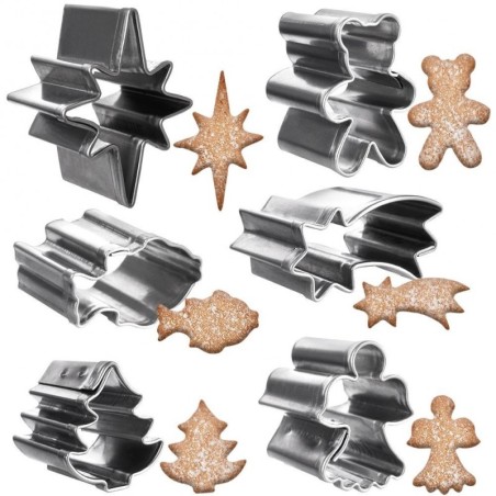Terasest küpsisevormid Jõulud 2 cm 6 tk. | FreshDesign.ee