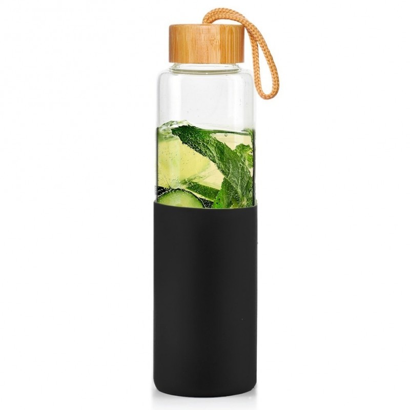 Klaasist veepudel silikoonkaanega 600 ml | FreshDesign.ee