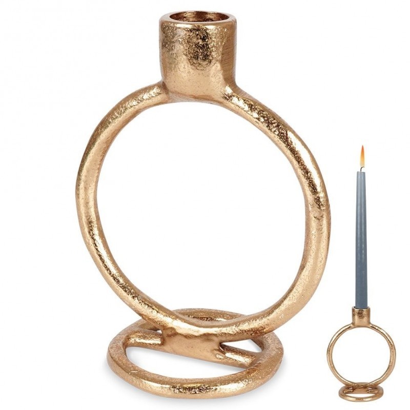 Alumiiniumist küünlajalg kuldne 15 cm | FreshDesign.ee