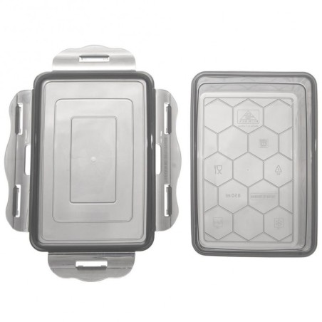 Toidunõu kaane ja tihendiga, hall, 2,6 l