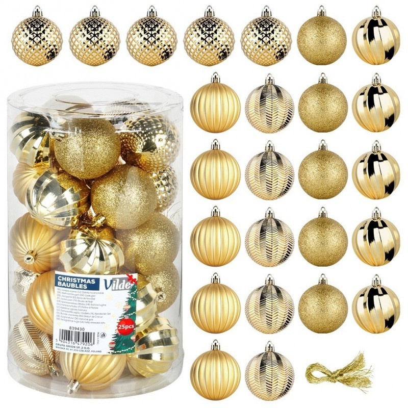 Purunemiskindlad jõuluehted, kuld, 6 cm, 25 tk. | FreshDesign.ee