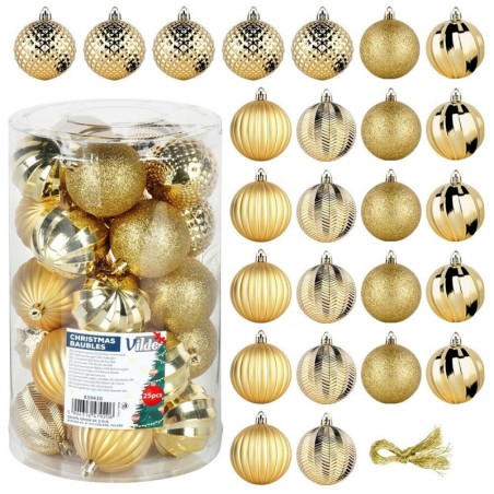 Purunemiskindlad jõuluehted, kuld, 6 cm, 25 tk. | FreshDesign.ee