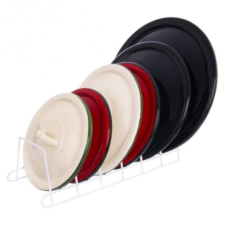 Alus kaantele ja taldrikutele metallvalge 34x17xx18,5 cm