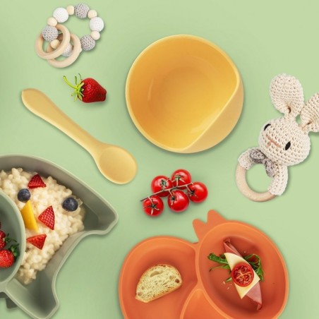 Silikoonist iminapaga beebikauss kollane 360 ml