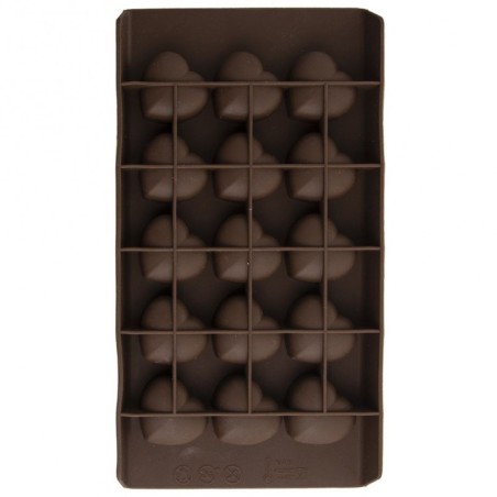 Pruun silikoonist pralineevorm süda | FreshDesign.ee