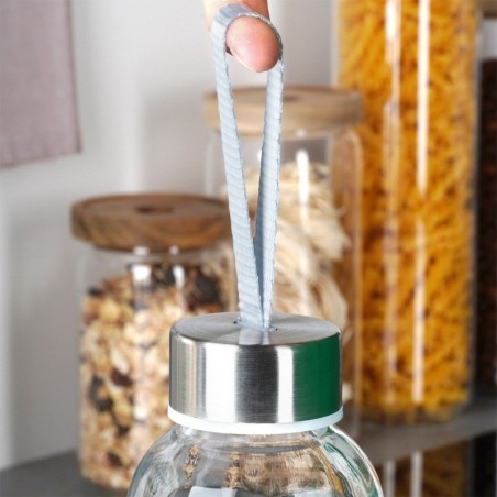 Klaasist kaanega veepudel, tumesinine, 540 ml | FreshDesign.ee