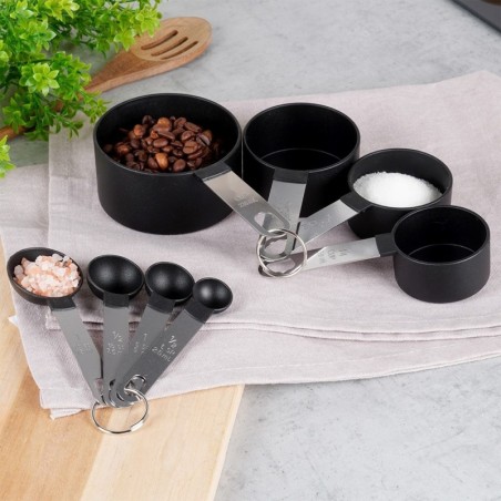 Köögi mõõtetopsid mustad 8 tk.