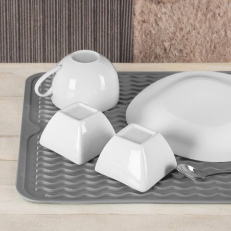 Kummist nõudekuivatusmatt, hall, 40x30,5 cm | FreshDesign.ee