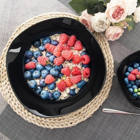 Klaasist salatikauss must LUNA 25 cm, 2 l