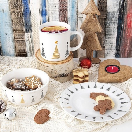 Portselanist jõulukauss JÕULUKUU 13,5 cm, 560 ml