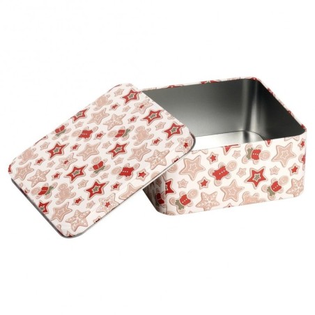 Metallist jõuluküpsise konteiner, 15x15x6,5 cm | FreshDesign.ee