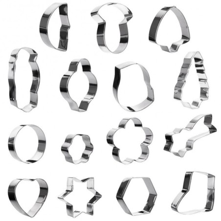 Piparkoogivormid terasest Christmas MISTY 15 tk. | FreshDesign.ee