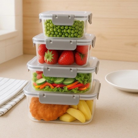 Toidunõud kaane ja tihendiga, 4 tk.