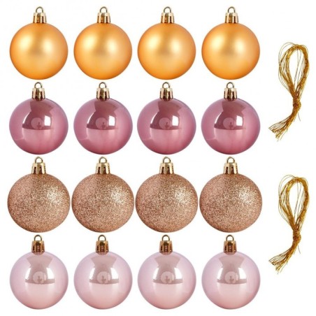 Jõulupuu ehted, roosad, purunemiskindlad, ... | FreshDesign.ee