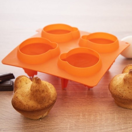 Silikoon koogi- ja pralineevorm, oranž kana