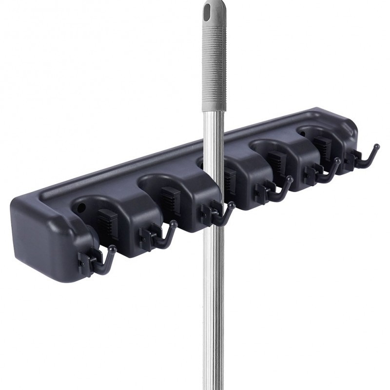 Mopi, harja ja tööriistariiul must 5 ava | FreshDesign.ee