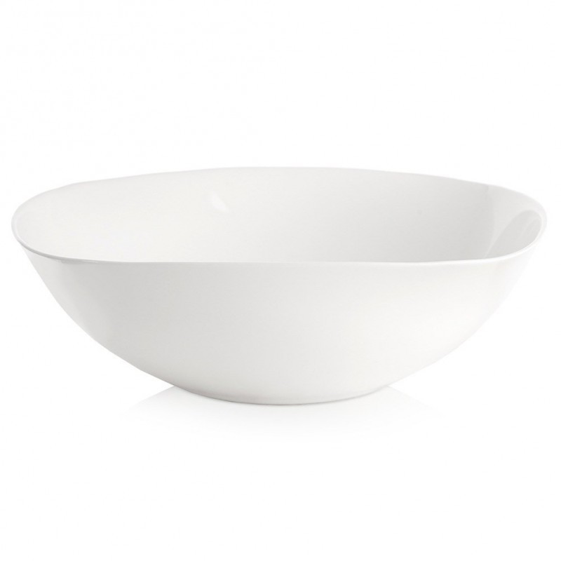 Valge klaasist kauss LUNA 25 cm, 2 l | FreshDesign.ee