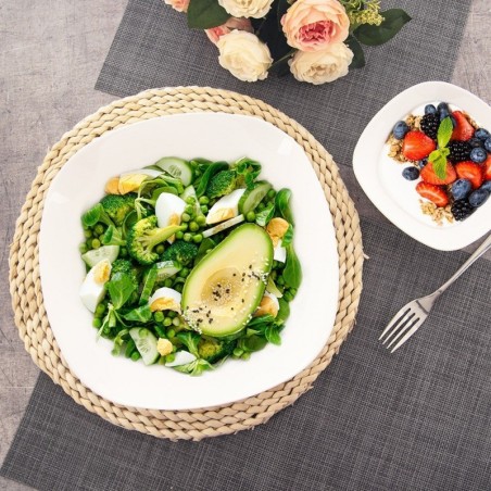 Valge klaasist kauss LUNA 25 cm, 2 l