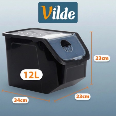 Must kaanega köögivilja- ja puuviljamahuti... | FreshDesign.ee