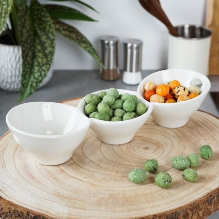 Suupistekausid, portselan, valge, kolmekordne, 27 cm